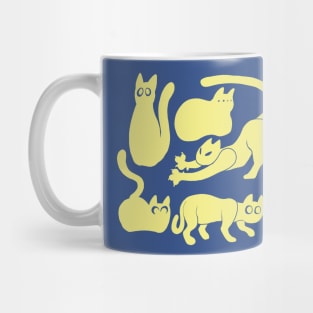 Dandelion Shadow Cats Pattern Mug